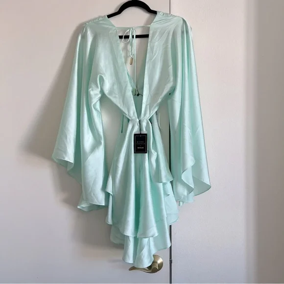 NWT! Michael Costello x REVOLVE Allete Dress in Aqua - Picture 9 of 9